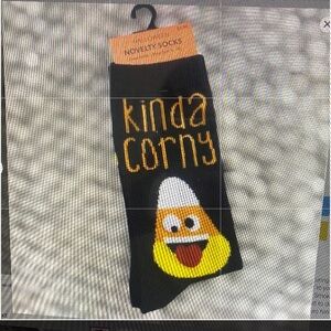 Black and Yellow 'Kinda Corny' Socks